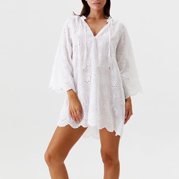 Caftan De Plage Fille Melissa Odabash - Taille 4 Ans - Couleur Corail - Très Bon État